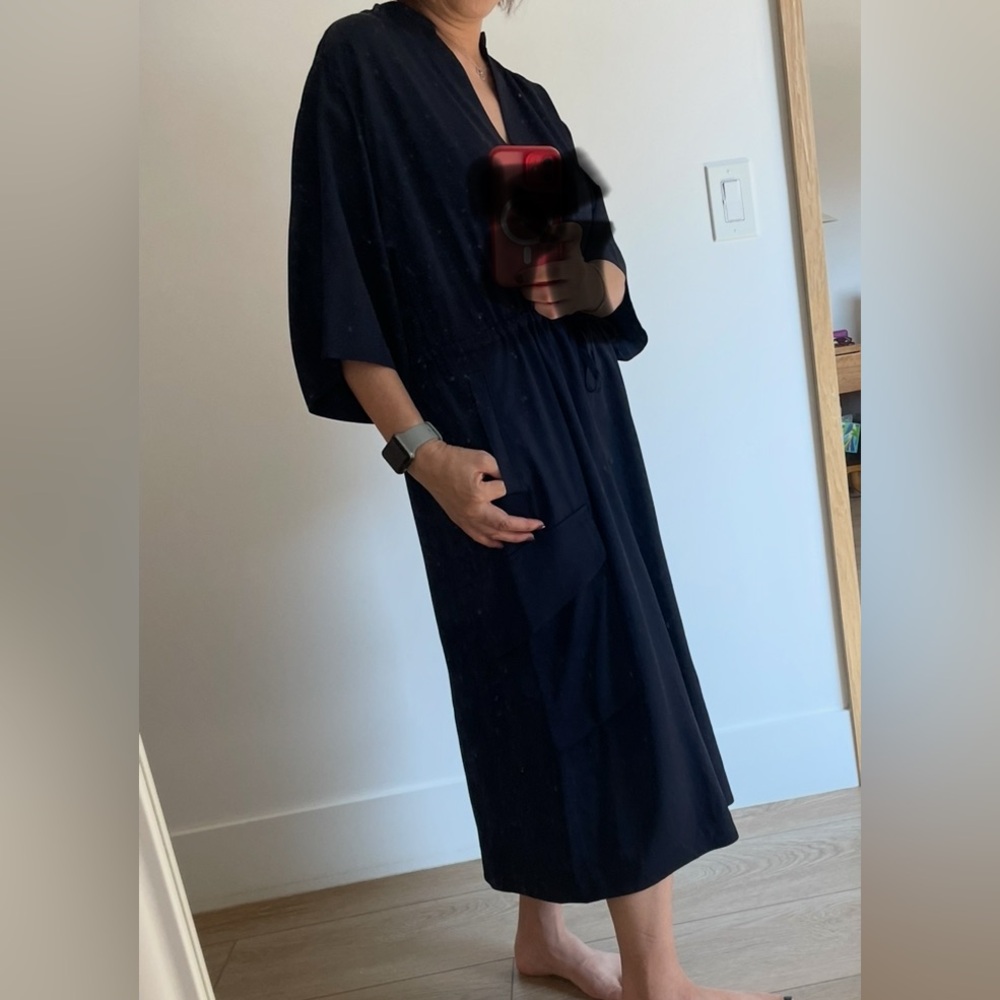 COS Navy Midi Dress